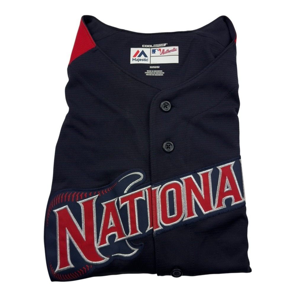Majestic MLB Authentic 2016 All Star Jersey Nationals Blue Red 52 Sleeveless